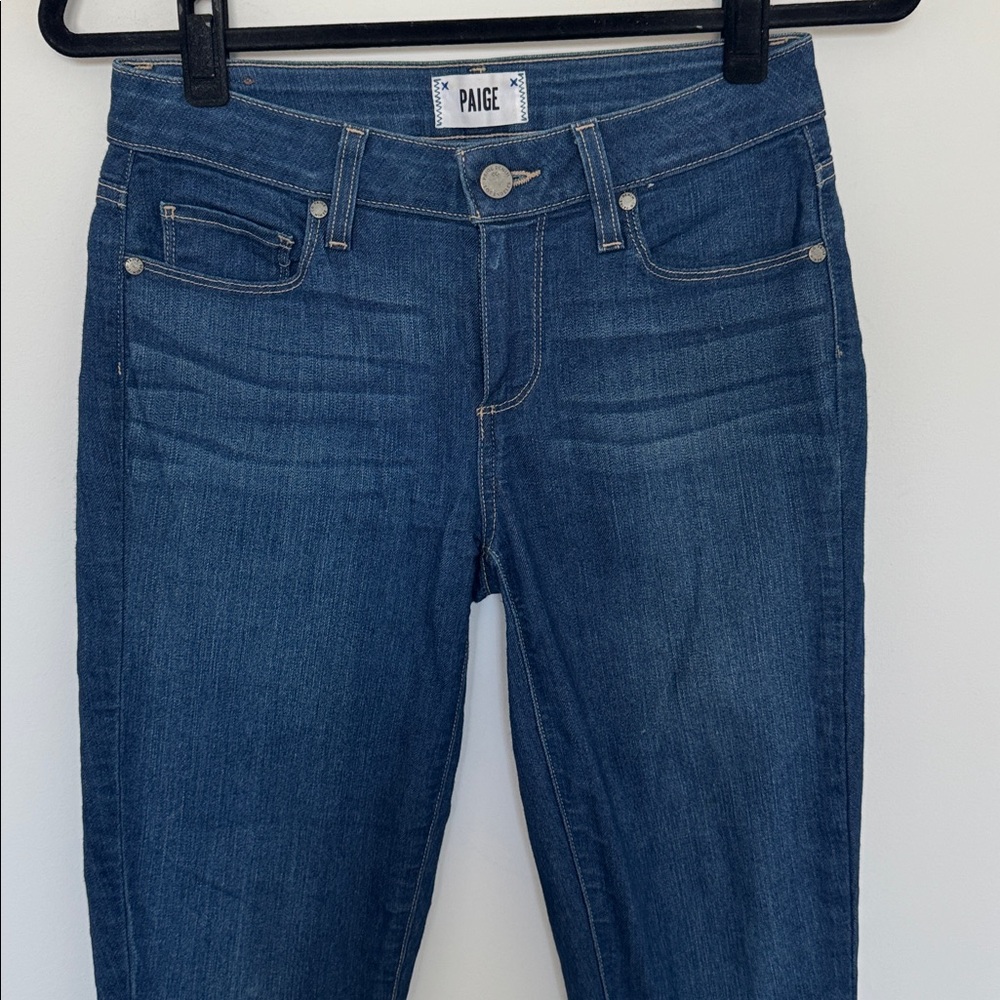 PAIGE Verdugo Crop Women's Dark Blue Ankle Jeans - Size 28 - Picture 2 of 7